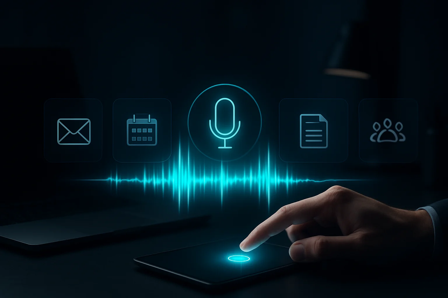 Interface vocale d’IA reliant des outils de travail avec validation humaine dans un environnement professionnel