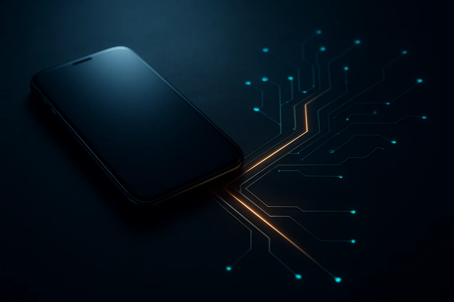 Smartphone au centre d’un réseau de distribution mobile composé d’une voie principale et de plusieurs canaux alternatifs à tester aux États-Unis.