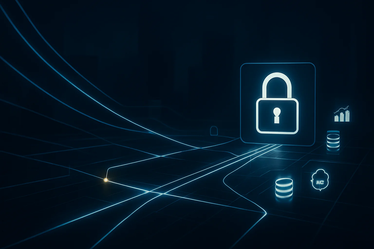 Réseau de conversations multi-turn d’un agent IA traversant des contrôles de permissions avant l’accès à des outils métier